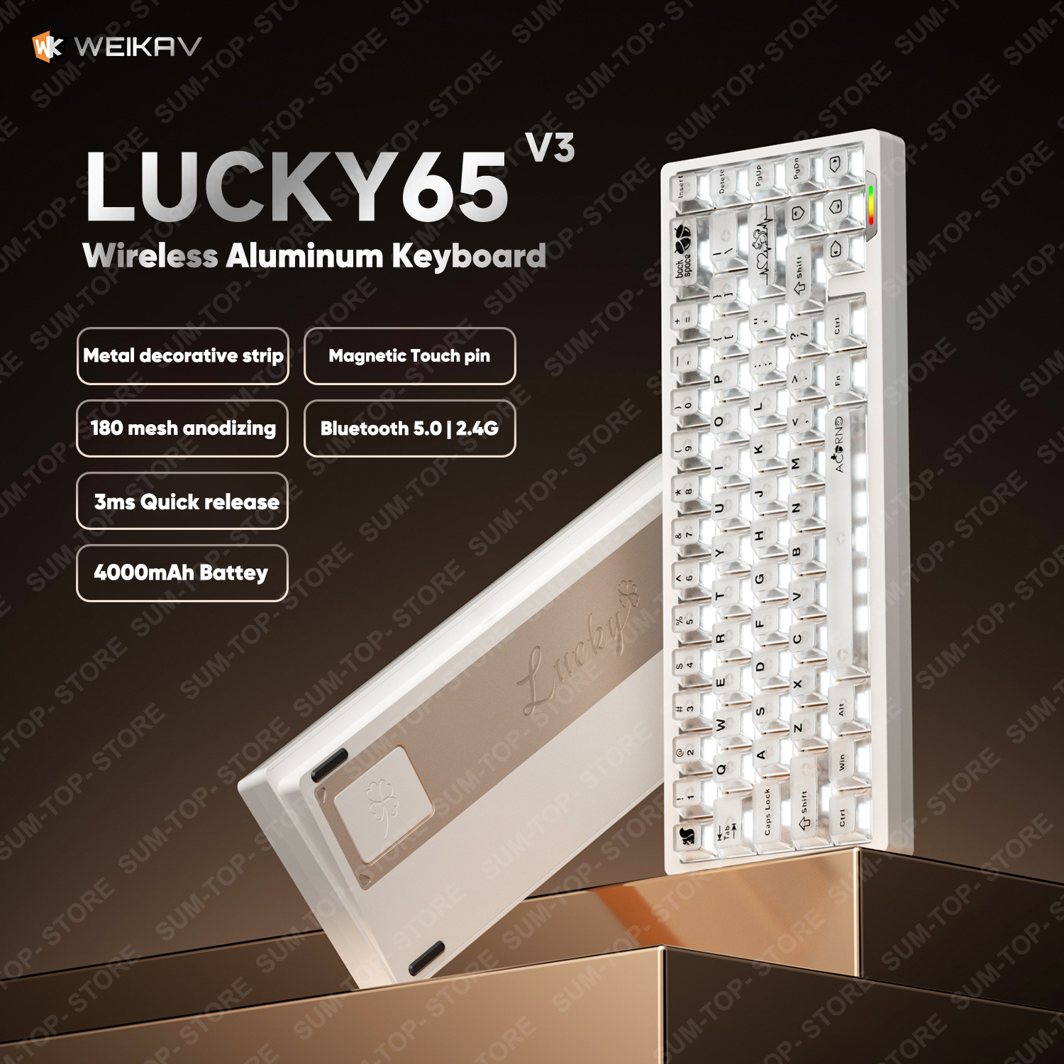 Aluminum Case 65 - Weikav Lucky65 V3 NUT65 Wireless Aluminum